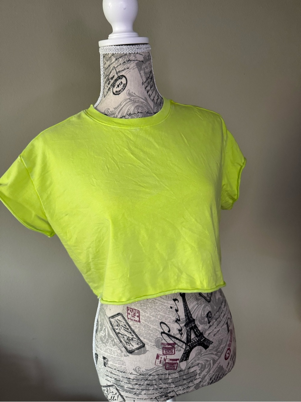 Light Green Free People Cropped Top